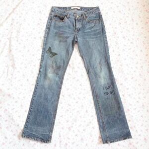 express volcanic vixen butterfly swag jeans y2k low rise 6r
